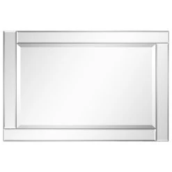 Empire Art Direct Beveled Rectangle Wall Mirror, Solid Wood Frame With 1"-Beveled Center, 36"x24" -Laural Home Shop 303103120087ad9c 7690 w800 h800 b1 p0