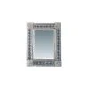 Fine Crafts & Imports Medium Silver Greca Tile Talavera Tin Mirror