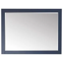 Altair Ivy Rectangular Bathroom Wood Framed Wall Mirror, Blue, 48"