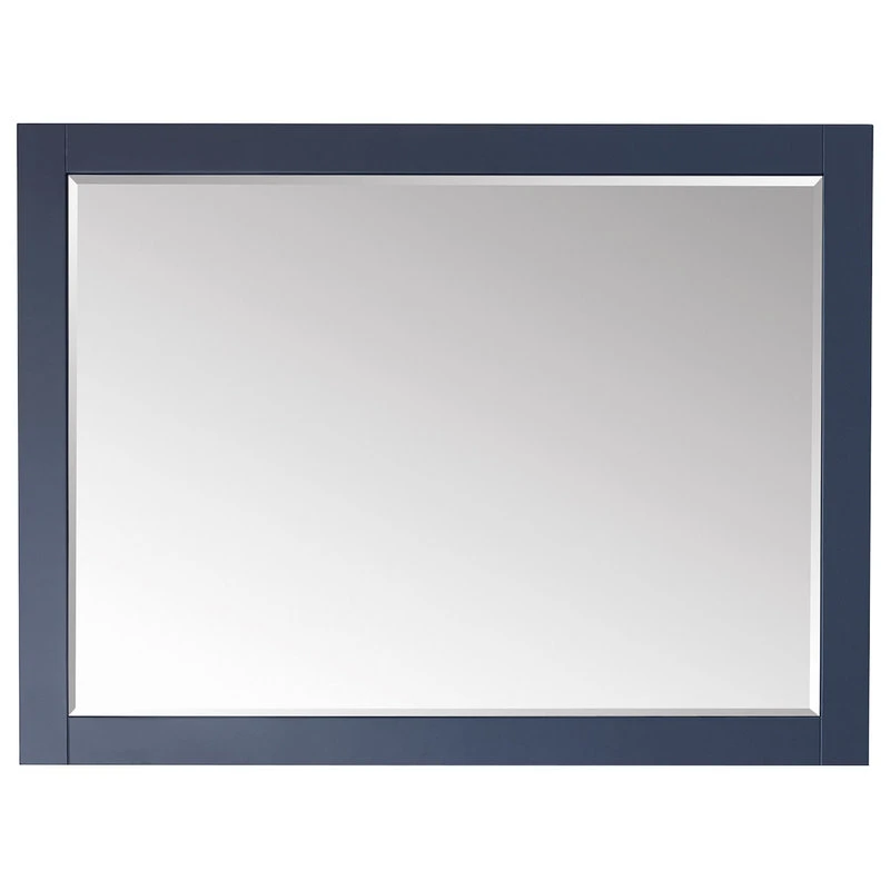Altair Ivy Rectangular Bathroom Wood Framed Wall Mirror, Blue, 48" 3 Altair Ivy Rectangular Bathroom Wood Framed Wall Mirror, Blue, 48"