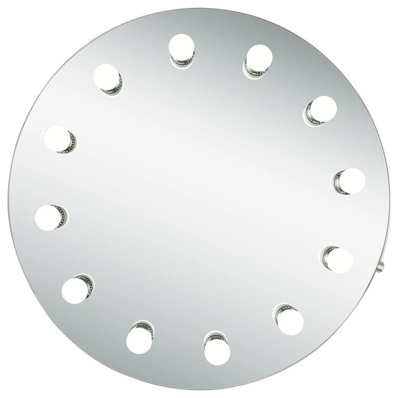 Elegant Furniture & Lighting Hollywood Vanity Mirror 5000K D27.5" 3 Elegant Furniture & Lighting Hollywood Vanity Mirror 5000K D27.5"