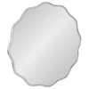 Uniek Viona Round Scalloped Mirror, Silver 26" Diameter