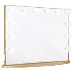 Impressions Vanity Company Hollywood Glow Plus Vanity Mirror, Champagne Gold, Clear Bulbs, Non-Bluetooth -Laural Home Shop 31d1d20a03e39235 8731 w800 h800 b1 p0