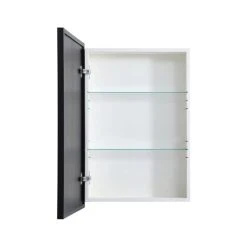 Elegant Furniture & Lighting Elegant Decor Wyn 20x28" Metal And MDF Mirror Medicine Cabinet In Black -Laural Home Shop 3221e5bd03c63b78 3151 w800 h800 b1 p0