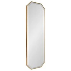 Uniek Rhodes Octagon Framed Wall Mirror, Gold 16x48