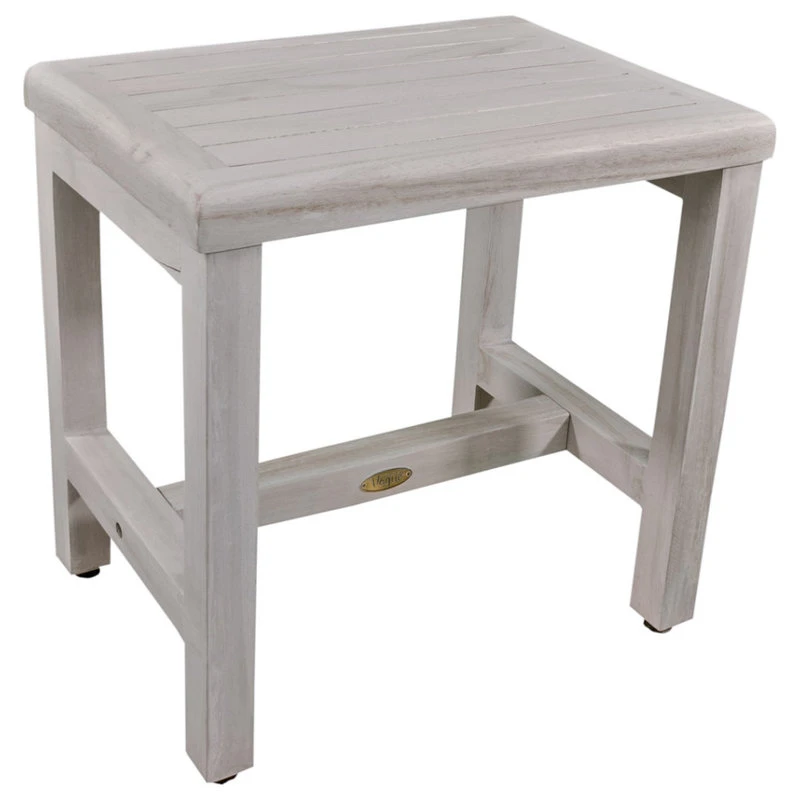 DecoTeak CoastalVogue Eleganto 18" Wide ShowerBench ED1199, White 4 DecoTeak CoastalVogue Eleganto 18" Wide ShowerBench ED1199, White - Image 2