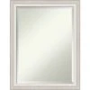 Amanti Art Trio White Wash Silver Beveled Bathroom Wall Mirror - 22.5 X 28.5 In.