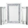 Acme Furniture Noralie Mirror With LED, Mirrored And Faux Diamonds -Laural Home Shop 329113440fadeeef 9200 w800 h800 b1 p0