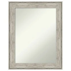 Amanti Art Crackled Metallic Non-Beveled Bathroom Wall Mirror - 23 X 29 In.