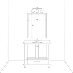 FrameMyMirror Kendall Framed Wall Mirror, Black & Gold, 28"x36" -Laural Home Shop 32a1accc03ebb6a1 2362 w800 h800 b1 p0