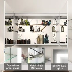 Modland Recessed Or Surface Mount Frameless Medicine Cabinet W/ LED Light & 3 Mirrors -Laural Home Shop 32b1d4cd0319878f 4170 w800 h800 b0 p0