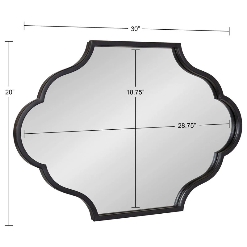 Uniek Rowla Framed Wall Mirror, Black 20x30 7 Uniek Rowla Framed Wall Mirror, Black 20x30 - Image 5