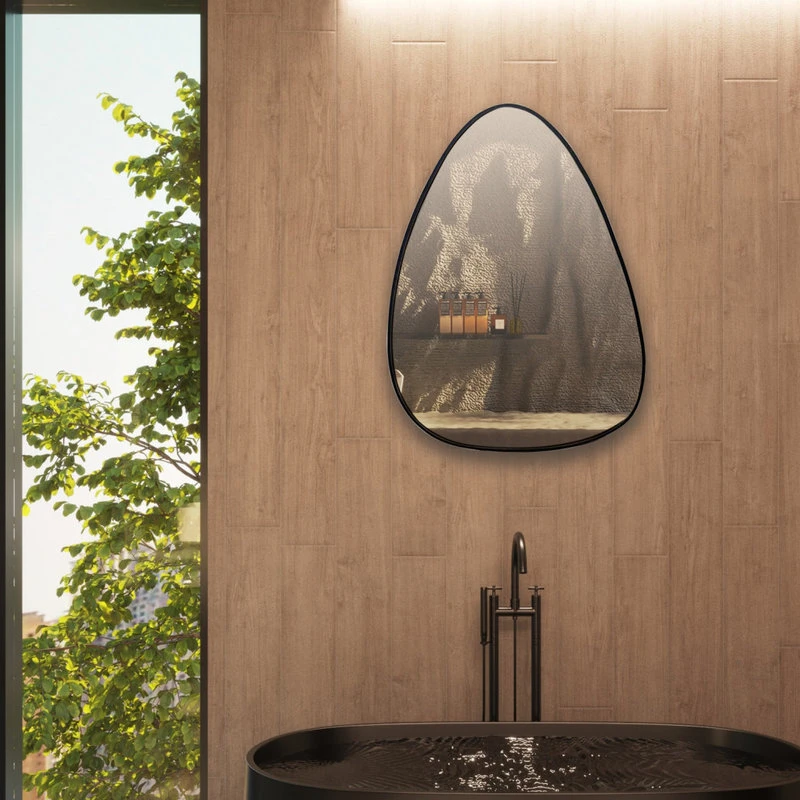 Mirrorize Canada 19"x27" Black Asymmetrical/Irregular Wall Mirror 6 Mirrorize Canada 19"x27" Black Asymmetrical/Irregular Wall Mirror - Image 4