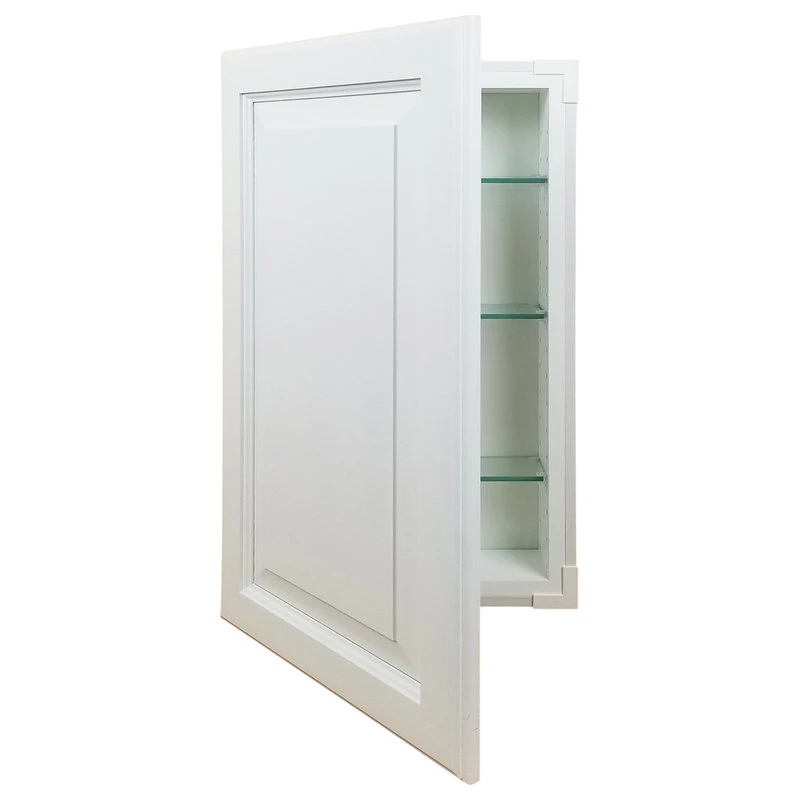 Timber Tree Cabinets Cedarhurst Recessed White Enamel Medicine Cabinet 23.5h X 15.5w X 3.5d 4 Timber Tree Cabinets Cedarhurst Recessed White Enamel Medicine Cabinet 23.5h X 15.5w X 3.5d - Image 2