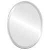 OVALCREST By The Oval And Round Mirror Store Medina Framed Oval Mirror, Silver Leaf Brown, 13"x17"