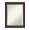 Amanti Art Lara Bronze Beveled Wood Bathroom Wall Mirror - 22.5 X 28.5 In.