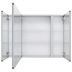 Glass Warehouse Aluminum Medicine Cabinet, 36" X 26" -Laural Home Shop 3431afcc02a929e9 0680 w800 h800 b1 p0