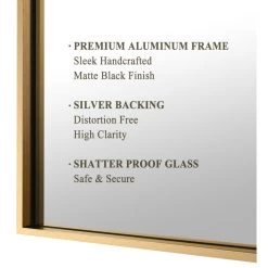 LEDEL Rectangle Framed Bathroom Vanity Mirror Accent Wall Mirror, Gold, 30"wx24"h -Laural Home Shop 3461615703318bce 3577 w800 h800 b1 p0