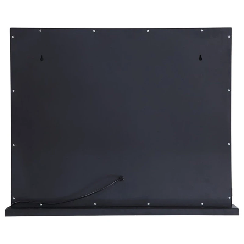 Elegant Furniture & Lighting Elegant Decor Brenda 26" X 32" Plug In LED Vanity Mirror In Black 6 Elegant Furniture & Lighting Elegant Decor Brenda 26" X 32" Plug In LED Vanity Mirror In Black - Image 4