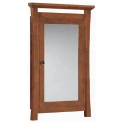 Maykke Sachi 25"x39" Wood Framed Medicine Cabinetith Mirror And Shelf, Natural Cherry -Laural Home Shop 3541aa120aa9a876 2061 w800 h800 b1 p0