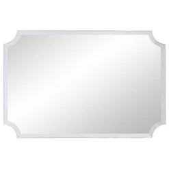 HomeRoots Furniture HomeRoots Minimalist Rectangle Mirror With Beveled Edge And Scalloped Corners -Laural Home Shop 3591170f0065c83c 6001 w800 h800 b1 p0