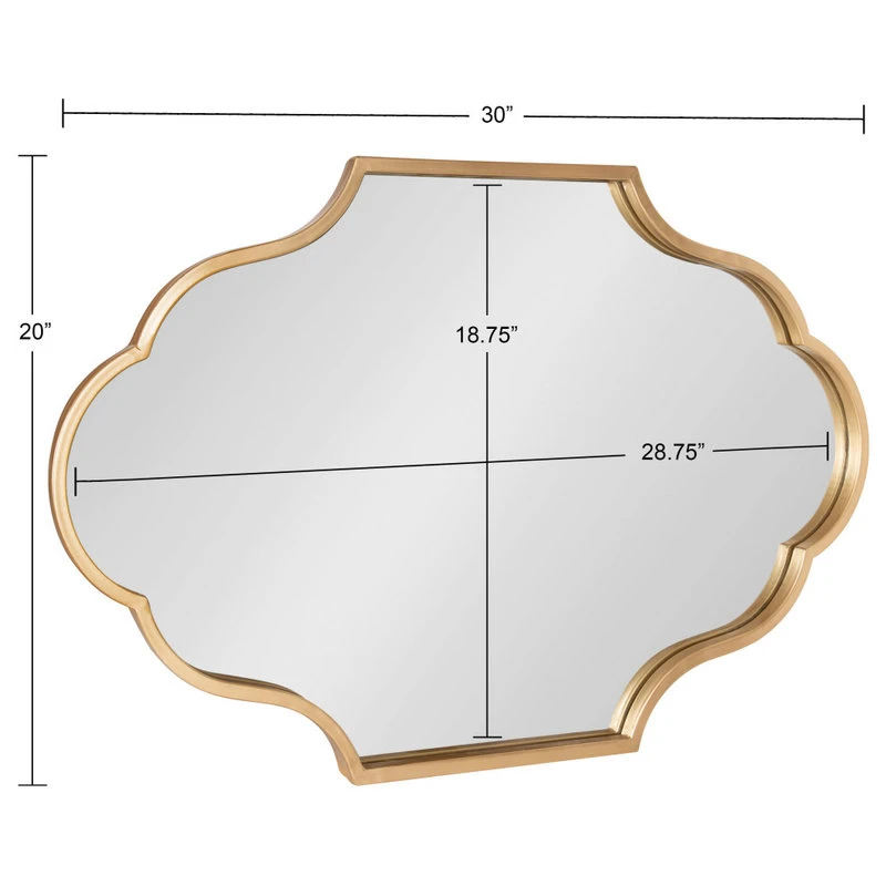 Uniek Rowla Framed Wall Mirror, Gold 20x30 7 Uniek Rowla Framed Wall Mirror, Gold 20x30 - Image 5