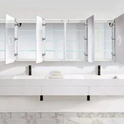 Krugg Reflections USA 120x36 LLLRRR, Recessed Or Surface Mount Medicine Cabinet 24 Shelves, LED -Laural Home Shop 35b148af014e1f97 5026 w800 h800 b0 p0