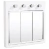 Design House Concord 30-Inch Assembled Lighted Medicine Wood Cabinet In White Gloss