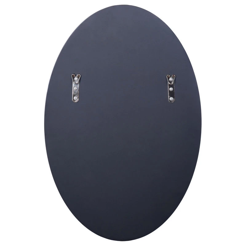 StyleCraft Gray And Clear Contemporary Oval Geometric Design Frameless Mirror 5 StyleCraft Gray And Clear Contemporary Oval Geometric Design Frameless Mirror - Image 3