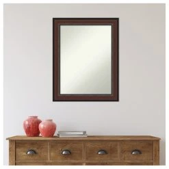 Amanti Art Harvard Walnut Non-Beveled Bathroom Wall Mirror - 22.5 X 28.5 In. 16 Amanti Art Harvard Walnut Non-Beveled Bathroom Wall Mirror - 22.5 X 28.5 In. -Laural Home Shop 36c1eb5402bddc82 6151 w800 h800 b1 p0
