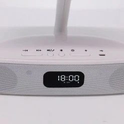 Impressions Vanity Company Melody 9-Inch Round Duotone Makeup Mirror With Bluetooth Speakers, White -Laural Home Shop 3721eced0ec4435b 6354 w800 h800 b0 p0