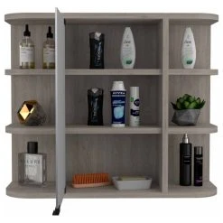 FM FURNITURE Valdez Medicine Cabinet, Light Gray 12 FM FURNITURE Valdez Medicine Cabinet, Light Gray -Laural Home Shop 3761b0fc03650d43 7965 w800 h800 b1 p0
