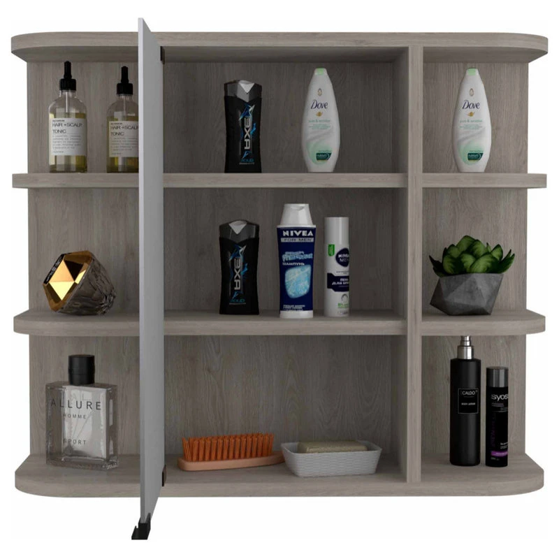 FM FURNITURE Valdez Medicine Cabinet, Light Gray 5 FM FURNITURE Valdez Medicine Cabinet, Light Gray - Image 3