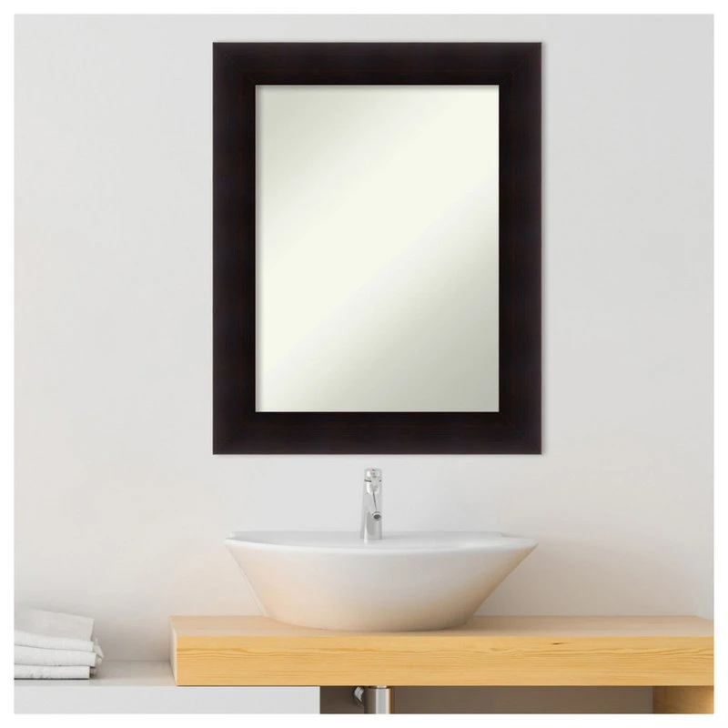Amanti Art Portico Espresso Non-Beveled Wood Bathroom Wall Mirror - 23.5 X 29.5 In. 10 Amanti Art Portico Espresso Non-Beveled Wood Bathroom Wall Mirror - 23.5 X 29.5 In. - Image 8