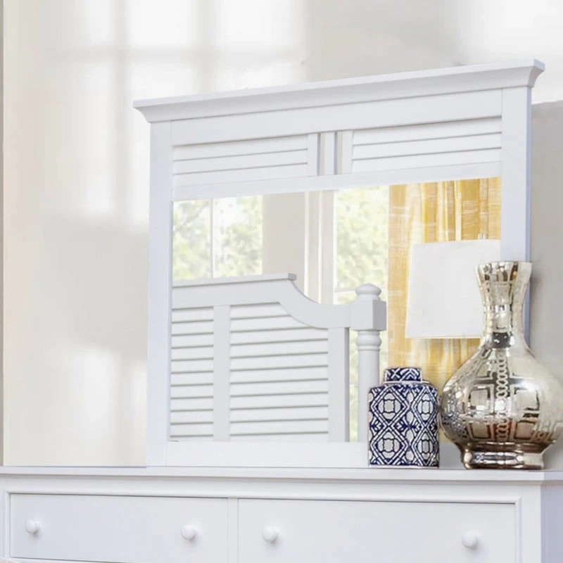 Sunset Trading White Shutter Wood Mirror CF-1134-0150 5 Sunset Trading White Shutter Wood Mirror CF-1134-0150 - Image 3