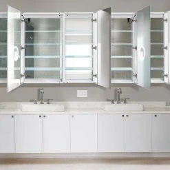 Krugg Reflections USA 102x42 LLRRR, Recessed Or Surface Mount Medicine Cabinet 15 Shelves, LED -Laural Home Shop 37e1eb0a014e1f91 4936 w800 h800 b0 p0