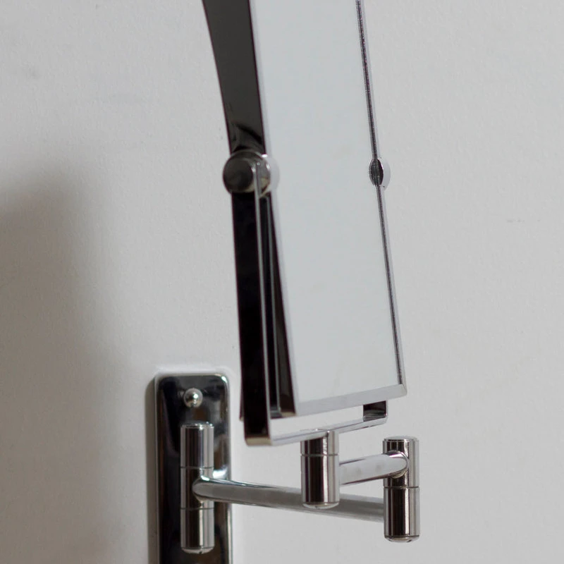 American Imaginations 16.36-in. Rectangle Stainless Steel Wall Mount Magnifying Mirror In Chrome Color 7 American Imaginations 16.36-in. Rectangle Stainless Steel Wall Mount Magnifying Mirror In Chrome Color - Image 5