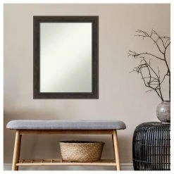 Amanti Art Shipwreck Greywash Narrow Non-Beveled Bathroom Wall Mirror - 22 X 28 In. 15 Amanti Art Shipwreck Greywash Narrow Non-Beveled Bathroom Wall Mirror - 22 X 28 In. -Laural Home Shop 386101e602bdde06 6171 w800 h800 b1 p0