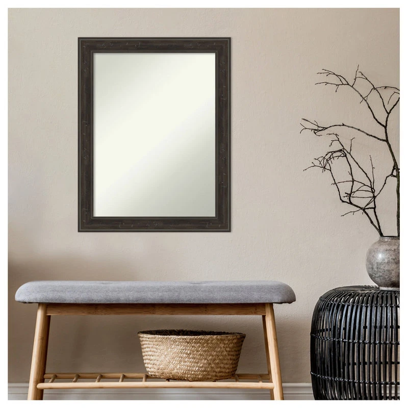 Amanti Art Shipwreck Greywash Narrow Non-Beveled Bathroom Wall Mirror - 22 X 28 In. 7 Amanti Art Shipwreck Greywash Narrow Non-Beveled Bathroom Wall Mirror - 22 X 28 In. - Image 5