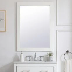 Elegant Furniture & Lighting Anderson Rectangle Vanity Mirror 27", White 10 Elegant Furniture & Lighting Anderson Rectangle Vanity Mirror 27", White -Laural Home Shop 38810f0e009592ce 9071 w800 h800 b0 p0