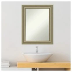 Amanti Art Vegas Silver Petite Bevel Wood Bathroom Wall Mirror 22.75 X 28.75 In. 18 Amanti Art Vegas Silver Petite Bevel Wood Bathroom Wall Mirror 22.75 X 28.75 In. -Laural Home Shop 38b1937103b79120 7789 w800 h800 b1 p0