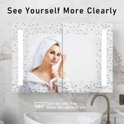 Modland Recessed Or Surface Mount Frameless Medicine Cabinet W/ LED Light & 4 Mirrors -Laural Home Shop 38c1c81303198c1c 4165 w800 h800 b0 p0