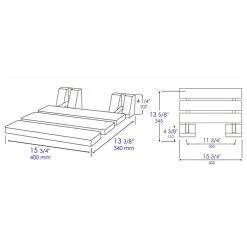 Alfi Trade Polished Chrome 16" Folding Teak Wood Shower Seat Bench -Laural Home Shop 38f148bc012d3eab 9042 w800 h800 b1 p0