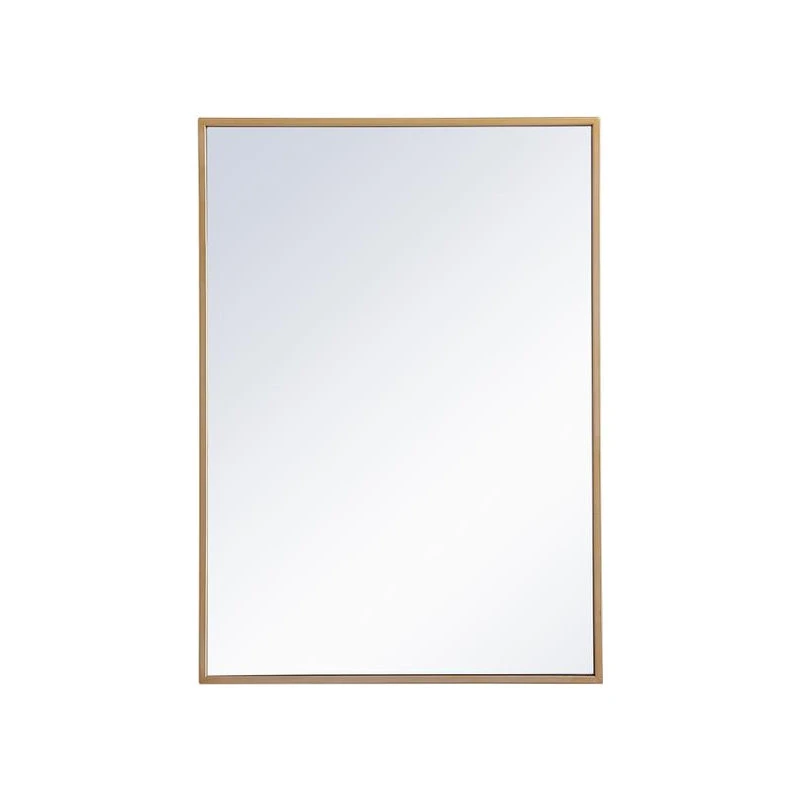 Elegant Furniture & Lighting Metal Mirror Medicine Cabinet 20"x28", Brass Finish 3 Elegant Furniture & Lighting Metal Mirror Medicine Cabinet 20"x28", Brass Finish