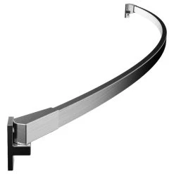 Preferred Bath Accessories 60" Curved Fixed Shower Curtain Rod, Brushed Nickel, Brushed Nickel Finish