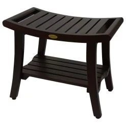 DecoTeak Harmony Eastern Style Shower Bench With LiftAid Arms, 24"x18" -Laural Home Shop 39c10cde0b86d39a 8245 w800 h800 b1 p0