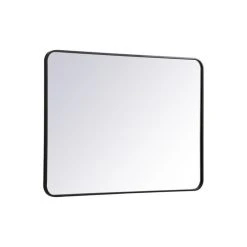 Elegant Furniture & Lighting Elegant Decor Evermore 30x40" Soft Corner Metal Rectangular Mirror In Black -Laural Home Shop 3a31beeb036a2f71 4456 w800 h800 b1 p0