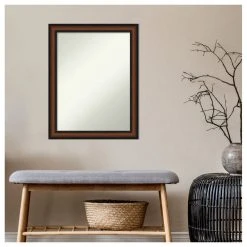 Amanti Art Yale Walnut Non-Beveled Bathroom Wall Mirror - 21.5 X 27.5 In. 16 Amanti Art Yale Walnut Non-Beveled Bathroom Wall Mirror - 21.5 X 27.5 In. -Laural Home Shop 3aa1d19802bddc81 6143 w800 h800 b1 p0