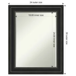 Amanti Art Ridge Black Petite Bevel Bathroom Wall Mirror 23.5 X 29.5 In. 14 Amanti Art Ridge Black Petite Bevel Bathroom Wall Mirror 23.5 X 29.5 In. -Laural Home Shop 3ab15b5a03b790c8 7839 w800 h800 b1 p0