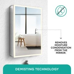 Fine Fixtures LED Recessed/Surface Mount Medicine Cabinet, Aluminum, 20"x30", Right Hand Door 20 Fine Fixtures LED Recessed/Surface Mount Medicine Cabinet, Aluminum, 20"x30", Right Hand Door -Laural Home Shop 3ae1a13b0eb19460 9296 w800 h800 b0 p0